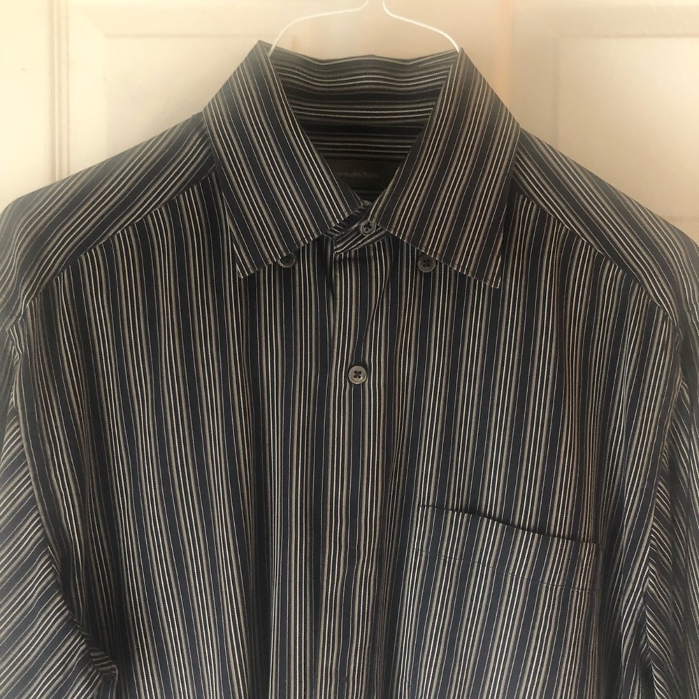 Zegna silk stripped men’s shirt